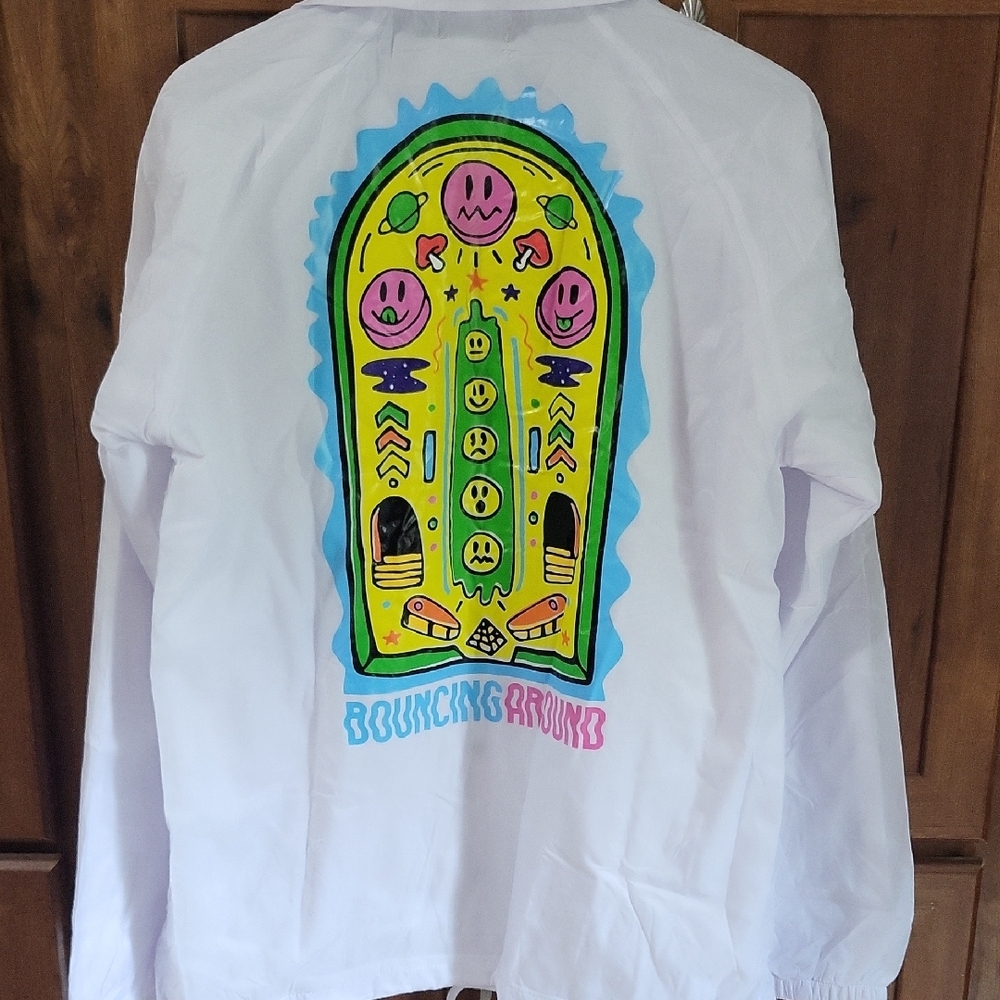 White Graphic Light Jacket - Picture 5 of 6